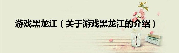 游戏黑龙江（关于游戏黑龙江的介绍）