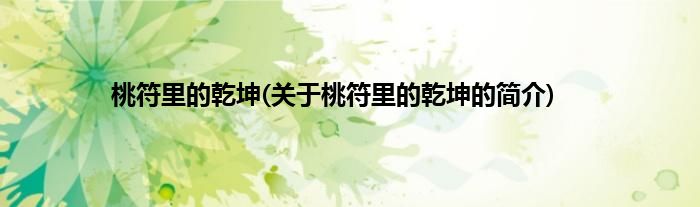 桃符里的乾坤(关于桃符里的乾坤的简介)